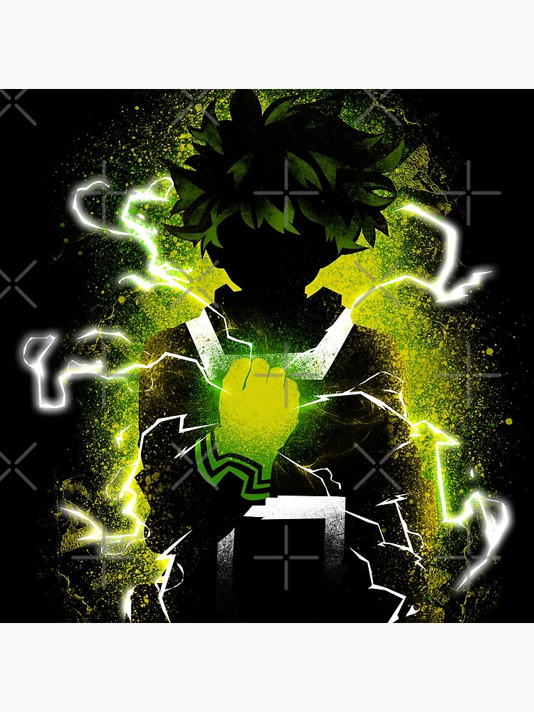 Green Haired Hero Design Izuku Throw Pillow - Image 2