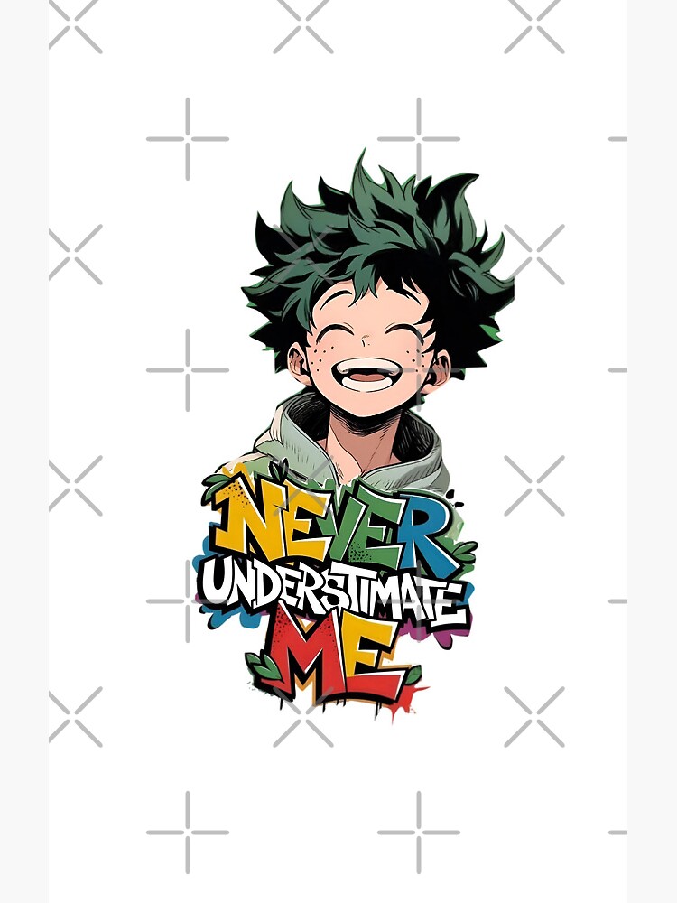Never Underestimate Me Anime Hero Motivation Quote Shower Curtain - Image 2