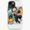 Dynamic Anime Character Illustration Explosive Hero Action Pose Iphone Case