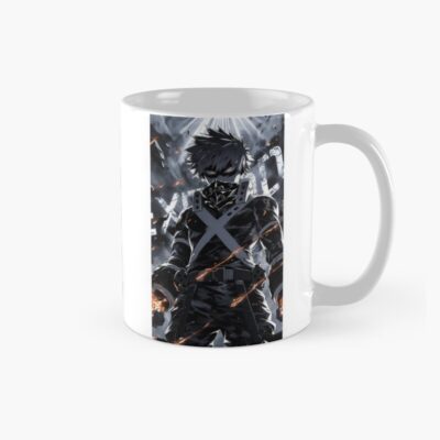 Explosive Power Anime Hero Dark Battle Warrior Anime Action Art Mug