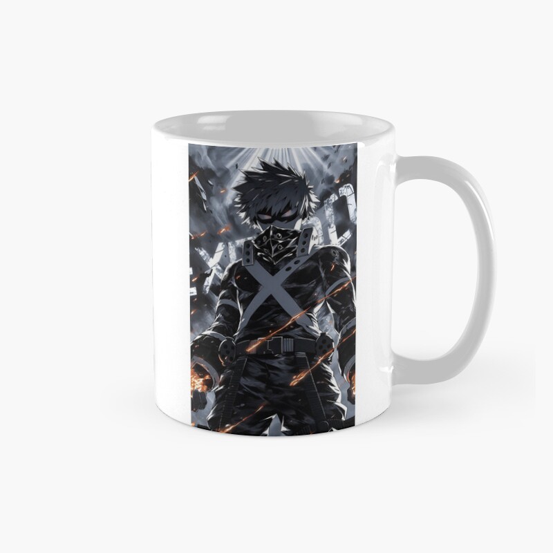 Explosive Power Anime Hero Dark Battle Warrior Anime Action Art Mug