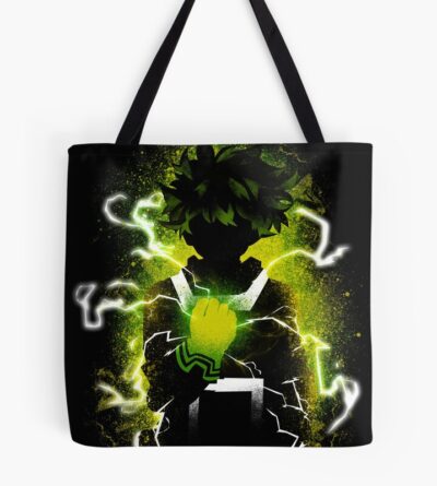 Green Haired Hero Design Izuku Tote Bag