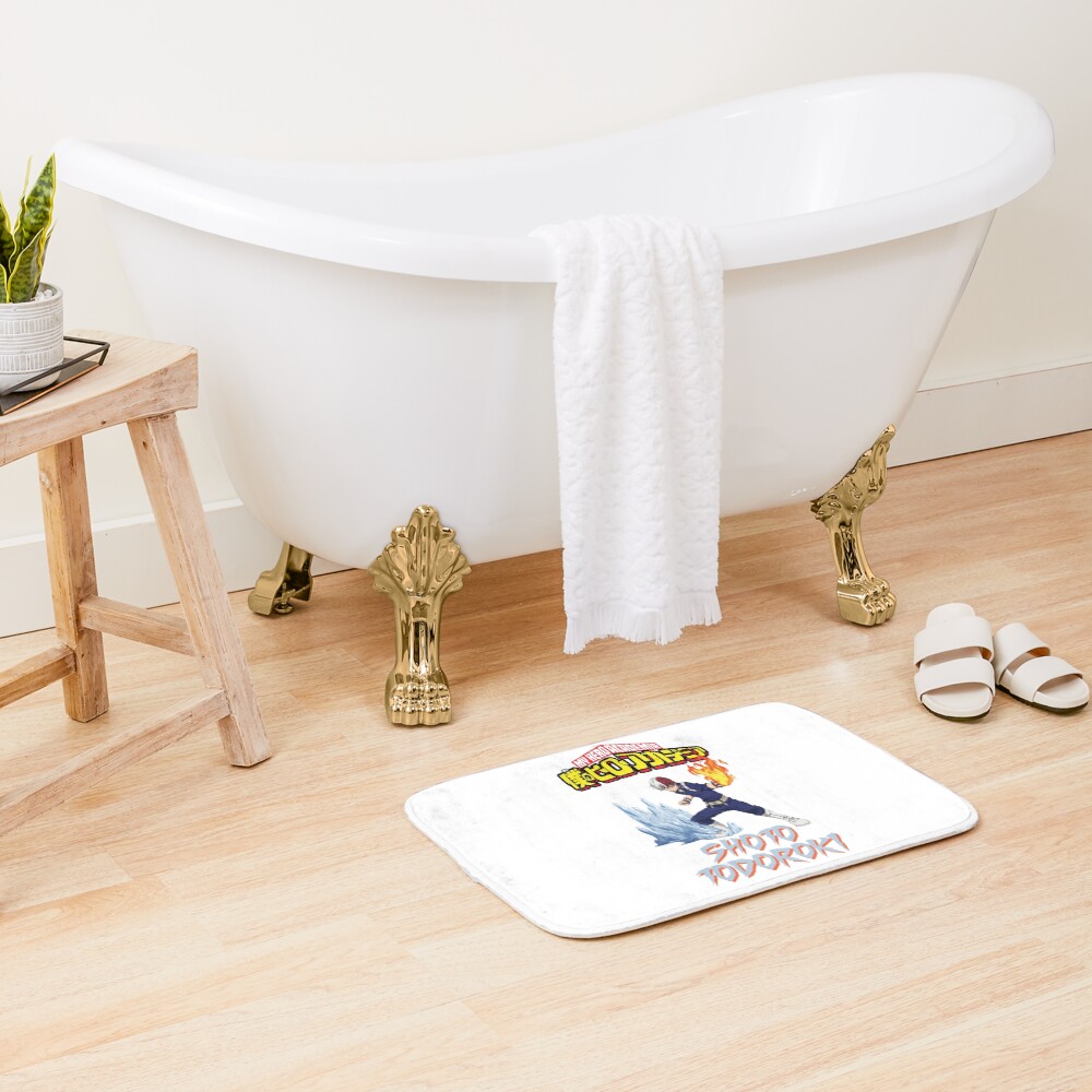 Hero Inspired Dynamic Character Illustration Shoto Bath Mat - Image 2