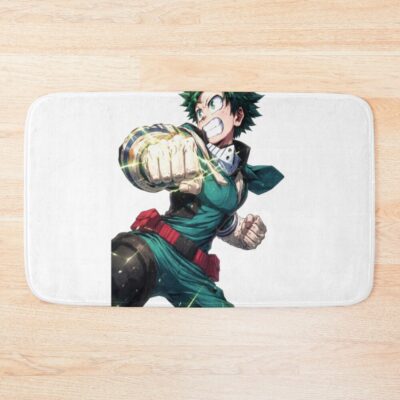 Super Saiyan Goku Blue Aura Powerful Chibi Warrior Bath Mat