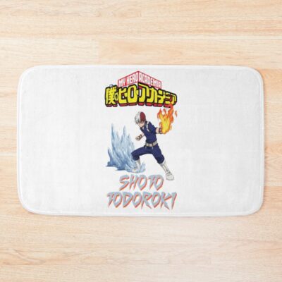 Hero Inspired Dynamic Character Illustration Shoto Bath Mat