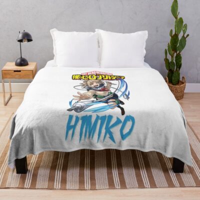 Hero Inspired Dynamic Character Illustration Himiko Throw Blanket