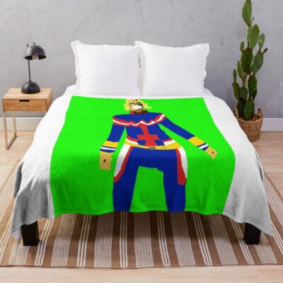 My First All Might Fanart Throw Blanket