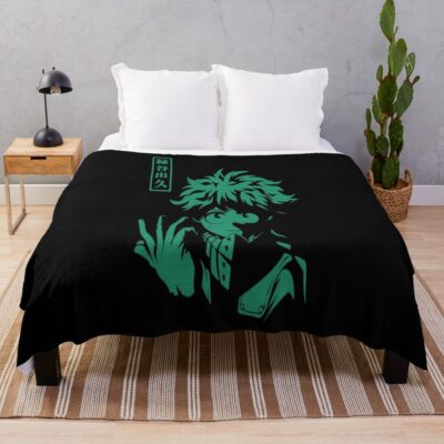 Hero Inspired Dynamic Character Illustration Izuku Throw Blanket