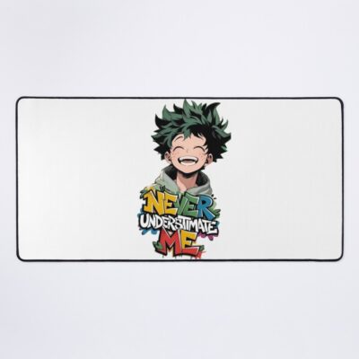 Never Underestimate Me Anime Hero Motivation Quote Mouse Pad