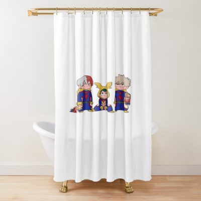 Chibi Ua High Trio Cute Hero Costumes Shower Curtain