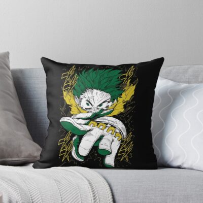 The True Hero Izuku Throw Pillow