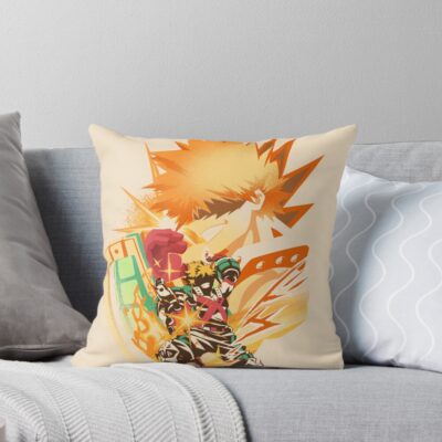 The Explosion Quirk Throw Pillow