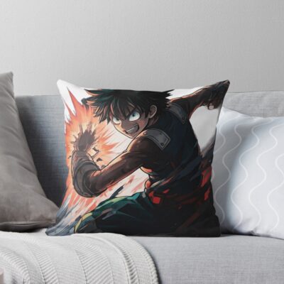 Cartoon Character Unisex Fun And Playful Design With Bright Colors Throw Pillow